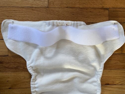 how to sew loop tape to cloth diaper