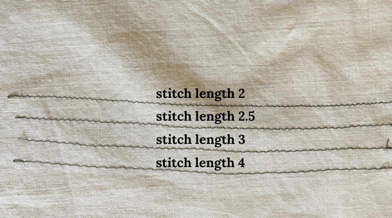 difference in stitch lengths