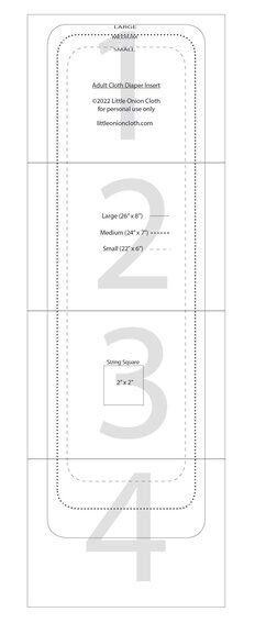 adult cloth diaper insert pattern